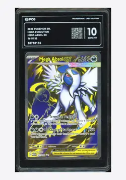 Pokemon PCG 10 GEM Mega Absol ex Ultra Rare 2025 161/132 MEG English - Image 1