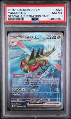 Pokemon Yanmega ex SIR PSA 8 Destined Rivals #228/182 - Image 1