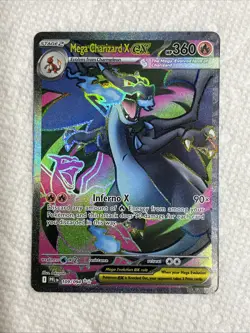 2025 Pokemon Phantasmal Flames Mega Charizard X EX F/A 109/094 Free Shipping - Image 1