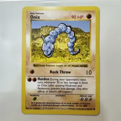 SHADOWLESS Onix 56/102 Base Set Non Holo Common WoTC Pokemon 1999 LP - Image 1