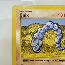 SHADOWLESS Onix 56/102 Base Set Non Holo Common WoTC Pokemon 1999 LP - Image 3