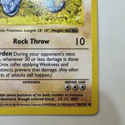 SHADOWLESS Onix 56/102 Base Set Non Holo Common WoTC Pokemon 1999 LP - Image 5