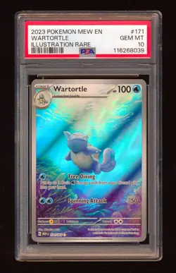 PSA 10 WARTORTLE 2023 POKEMON SCARLET & VIOLET 151 ILLUSTRATION RARE 171/165 GEM - Image 1