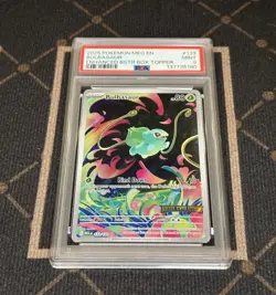 Pokemon 2025 Bulbasaur Mega Evolution Stamped Rare Holo PSA 9 - Image 1