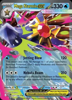 Mega Starmie ex 21/88 NM/MT Pokemon TCG Perfect Order Double Rare - Image 1