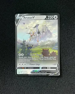 2022 Pokemon TCG English Sword & Shield PROMO SWSH204 Arceus V Holo HC22 - Image 1