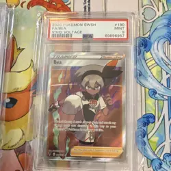 Pokemon TCG Bea Full Art Trainer Ultra Rare Holo Vivid Voltage 180/185 PSA 9 - Image 1