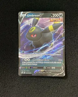 2022 Pokemon TCG English Black Star PROMO SWSH203 Umbreon V Full Art Holo HC22 - Image 1