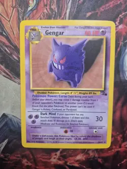 Pokemon Gengar TCG Card 20/62 Fossil Regular Unlimited Rare NM/LP - Image 1