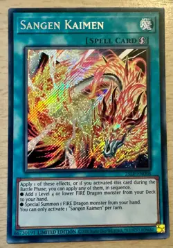 Yu-Gi-Oh! TCG Sangen Kaimen 25LP-EN008 Secret Rare WC2025 - Image 1