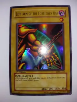 Left Arm of the Forbidden One 2002 LOB-A123 1st Edition Yugioh Card-Mint/NP - Image 1