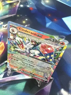 Pokemon TCG: Cinderace EX Stellar Crown Double Rare Card 028/142 - Image 2