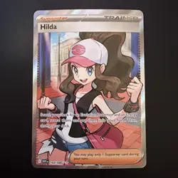Pokemon TCG Hilda Full Art Ultra Rare White Flare Holo Card 164/086 NM - Image 1