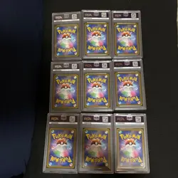 Pikachu AR 9 Piece Set SEQ Number PSA 10 Pokemon Card Japanese - Image 4