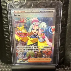 Iono Pokemon TCG Paldea Evolved Holo Ultra Rare Full Art Card MINTY - Image 1