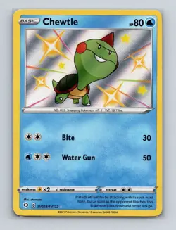 Chewtle SV028 2021 Pokemon Shining Fates Shiny Vault Holo Rare Card NM+ - Image 1