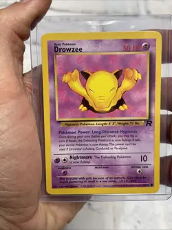 Drowzee Pokemon Card Team Rocket Pokemon 54/82 Common NM Vintage Nintendo WOTC - Image 1
