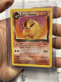 Dark Flareon Pokemon TCG 35/82 Team Rocket Non-Holo Uncommon Vintage Card Vtg NM - Image 2