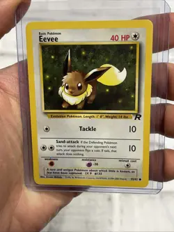 Pokemon Eevee 55/82 Pokemon Card Team Rocket Nintendo Vintage Vtg WOTC TCG NM - Image 1