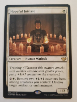 1x Hopeful Initiate Crimson Vow MTG Magic the Gathering NM - Image 1