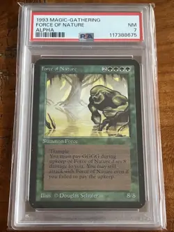 MTG 1993 ALPHA Force Of Nature PSA 7 NM Graded Magic The Gathering Rare HTF - Image 1