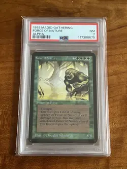 MTG 1993 ALPHA Force Of Nature PSA 7 NM Graded Magic The Gathering Rare HTF - Image 2