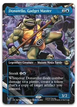 Donatello, Gadget Master (Borderless) #212 (NM) TMT Magic MTG - Image 1
