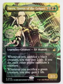 MTG Savra, Queen of the Golgari Foil (Anime Borderless) (440) (RVR) NM - Image 1