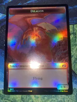 Dragon (0011) Warrior Double-Sided Token Tarkir: Dragonstorm Regular - Image 1