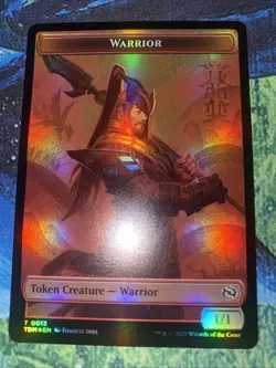 Dragon (0011) Warrior Double-Sided Token Tarkir: Dragonstorm Regular - Image 2