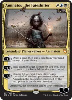 Moderate Play, English MTG Foil Oversized - Aminatou, the Fateshifter - Foil Com - Image 1