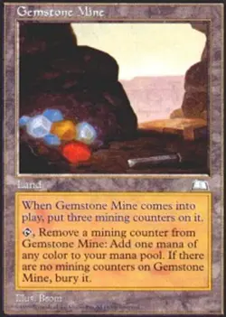1 x Gemstone Mine - Weatherlight - Moderate Play - MTG - Image 1
