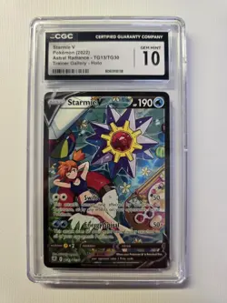 CGC Gem Mint 10 Pokemon TCG Starmie V TG13/TG30 Astral Radiance Trainer Gallery - Image 1