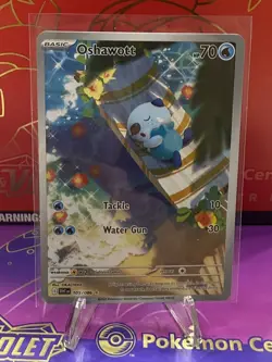 Oshawott Illustration Rare Pokemon 2025 S&V White Flare 105/086 - Image 1