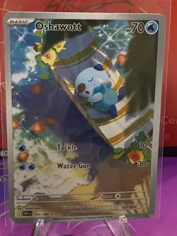 Oshawott Illustration Rare Pokemon 2025 S&V White Flare 105/086 - Image 2