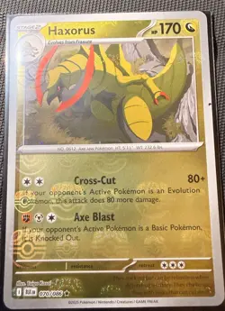 Pokemon TCG Haxorus Master Ball Pattern 072/086 Black Bolt SV11B - Image 1