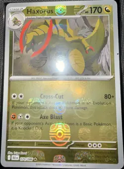 Pokemon TCG Haxorus Master Ball Pattern 072/086 Black Bolt SV11B - Image 2