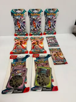 Pokemon TCG Scarlet & Violet PARADOX RIFT 9 BOOSTER PACKS LOT NEW Checklane 820650853999 - Image 1