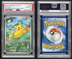 Pikachu Paldea Adventure Chest Holo Pokemon Scarlet Violet Black Star PSA 10 - Image 3