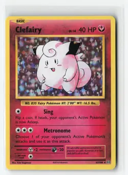 CLEFAIRY 63/108 XY EVOLUTIONS HOLO RARE POKEMON TCG NM-LP - Image 1
