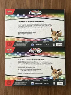 LOT 2 Pokemon Prismatic Evolutions Eevee Accessory Pouch Special Collection Box - Image 2
