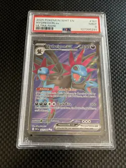 Pokemon 2025 WHT EN Hydregion EX Ultra Rare Full Art 161/086 Graded PSA 9 Mint - Image 1