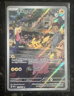 Pokemon TCG Pikachu IR 173/165 Sv: Scarlet & Violet 151 Illustration Rare Holo - Image 1