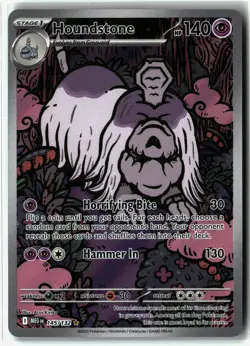 Houndstone ⭐ 145/132 Holo Illustration Rare Mega Evolution 2025 Pokemon NM - Image 1