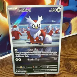 Pokemon TCG Delibird 152/132 Mega Evolution Illustration Pack To Sleeve Nm - Image 1