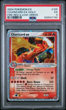 Charizard ex 105/112 PSA 5 EX Pokemon Fire Red & Leaf Green Holo Rare - Image 1