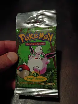 1999 Factory Sealed Pokemon Jungle Booster Pack - Wigglytuff Art - UNPUNCHED 742818061384 - Image 2