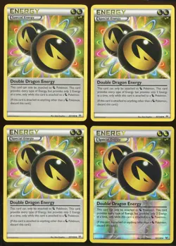 4x Double Dragon Energy 97/108 LP/Pl Uncommon XY Roaring Skies Pokemon - Image 5