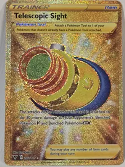 Telescopic Sight 203/185 Gold Secret Rare Vivid Voltage Pokemon Shiny NM - Image 1