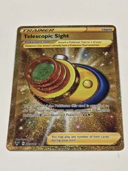 Telescopic Sight 203/185 Gold Secret Rare Vivid Voltage Pokemon Shiny NM - Image 2